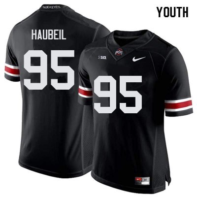 NCAA Ohio State Buckeyes Youth #95 Blake Haubeil Black Nike Football College Jersey ZXW3145PH